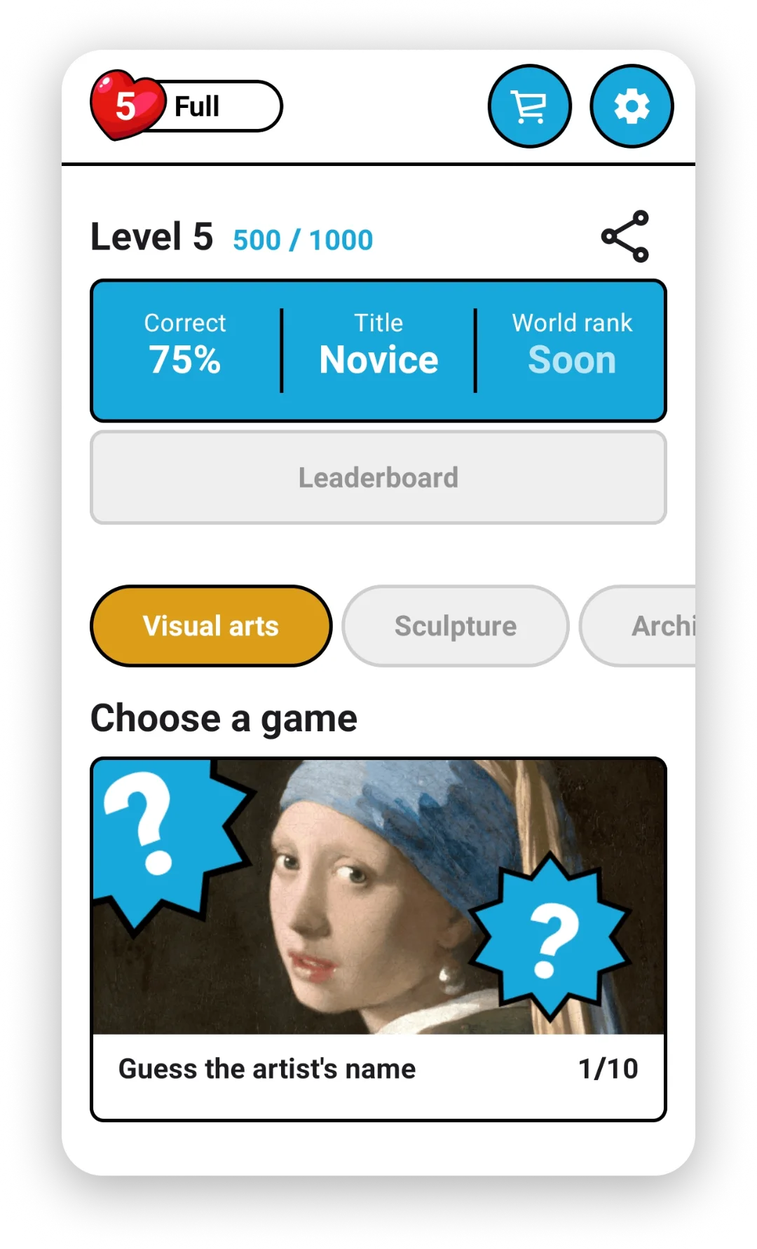 Art Master app screens